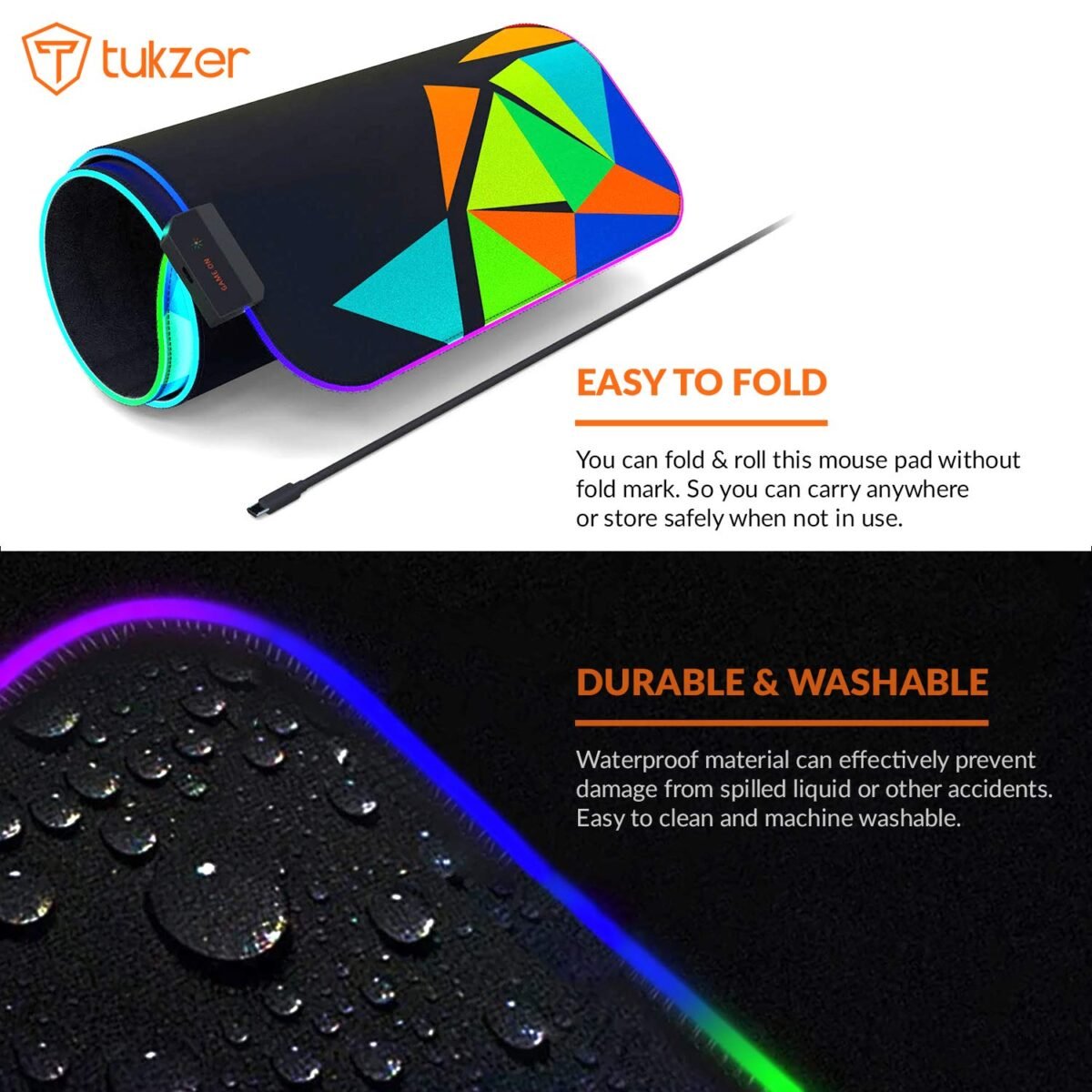 Tukzer RGB Gaming Mouse Pad - Large Extended Soft LED Mouse Pad - Image 4