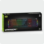 Gamerz Warrior 2.0 USB Mechanical Gaming Keyboard – 26 Anti-Ghosting Keys, 17 RGB Effects, Multi-Functional Knob, 50M Life Keystrokes - Image 2