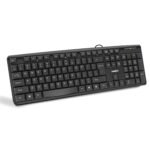 FRONTECH FT-1672 Wired Keyboard – USB, Membrane Keys, Ergonomic, Black