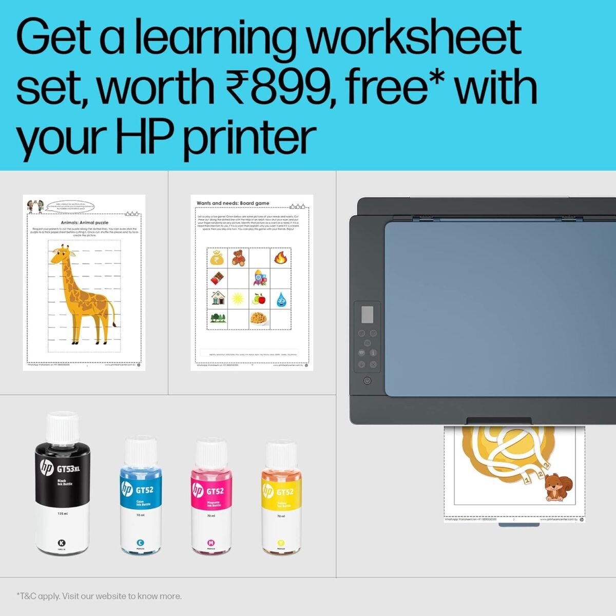 HP Smart Tank 525 All-in-One Color Printer - Print, Scan, Copy, 6000 Pages - Image 6