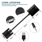 VGA to HDMI Adapter with Audio – VGA Male to HDMI Female, 1080P, 3.5mm Audio Jack - Image 8