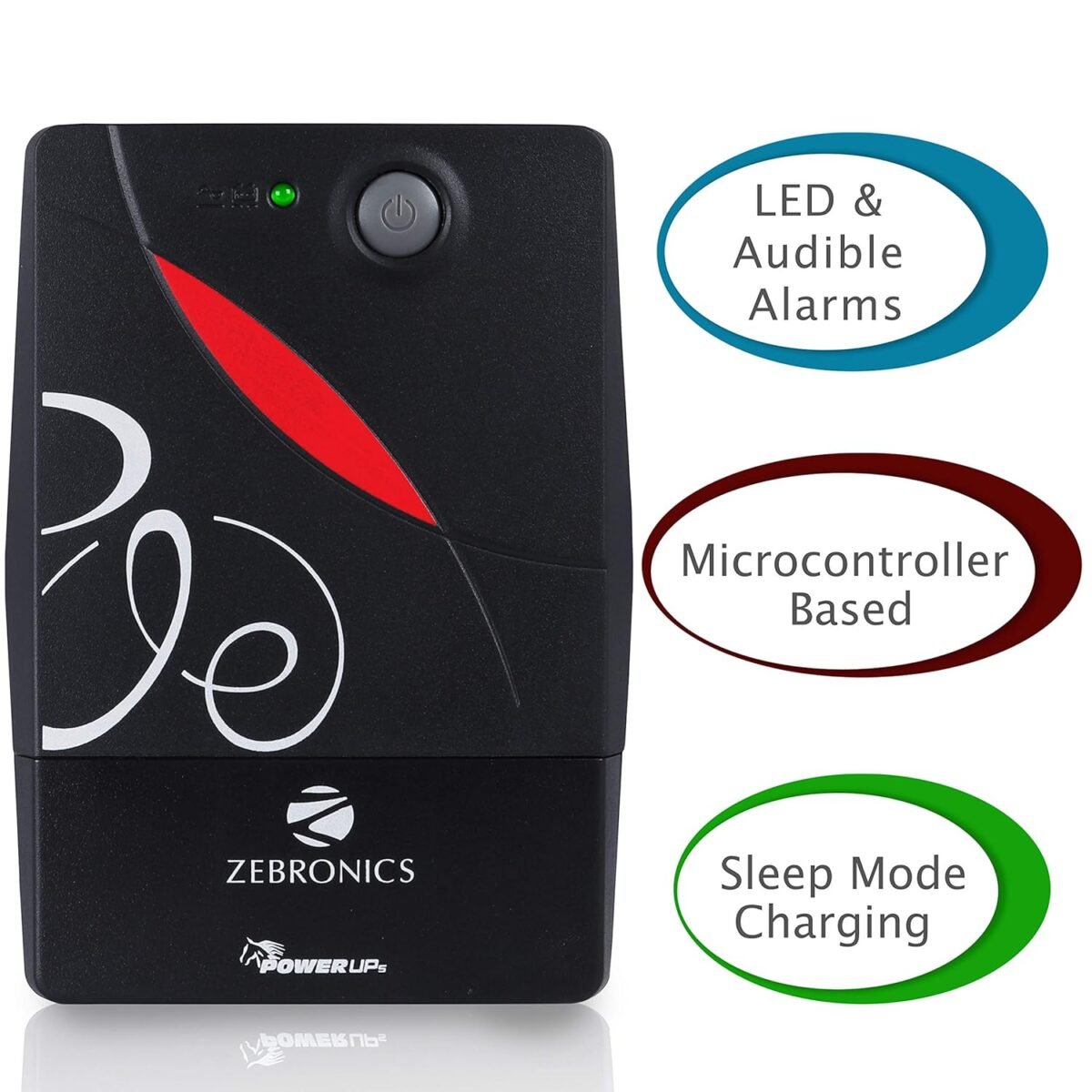 ZEBRONICS Zeb-U725 600VA UPS - Automatic Voltage Regulation, Black - Image 6