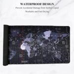 World Map XXXL Large Extended Gaming Mouse Pad | Non-Slip Rubber Base, Stitched Edges | 90x40x0.3 CM - Image 5