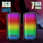 Zebronics Zeb-Fame 1 USB Powered 2.0 Speaker – 10W RMS, 7 RGB Modes, Volume Control, Black - Image 5