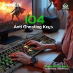 FRONTECH KB-0049 Wired Gaming Keyboard with Rainbow Backlight (Grey & Black) - Image 2