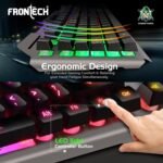 FRONTECH KB-0049 Wired Gaming Keyboard with Rainbow Backlight (Grey & Black) - Image 9