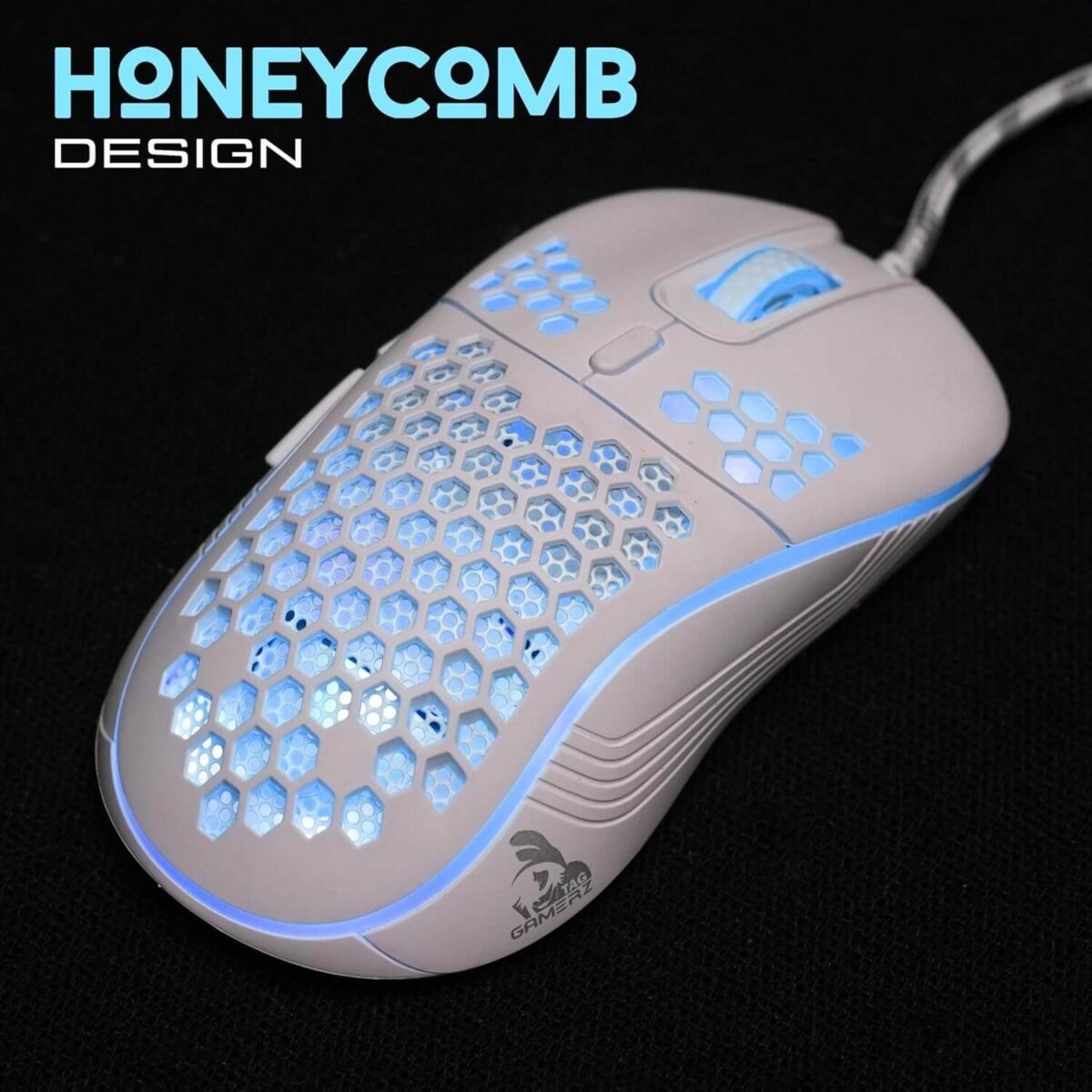 TAG Gamerz Fusion RGB Gaming Mouse White – 4800 DPI, 6 Buttons - Image 2