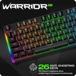 Gamerz Warrior 2.0 USB Mechanical Gaming Keyboard – 26 Anti-Ghosting Keys, 17 RGB Effects, Multi-Functional Knob, 50M Life Keystrokes - Image 4