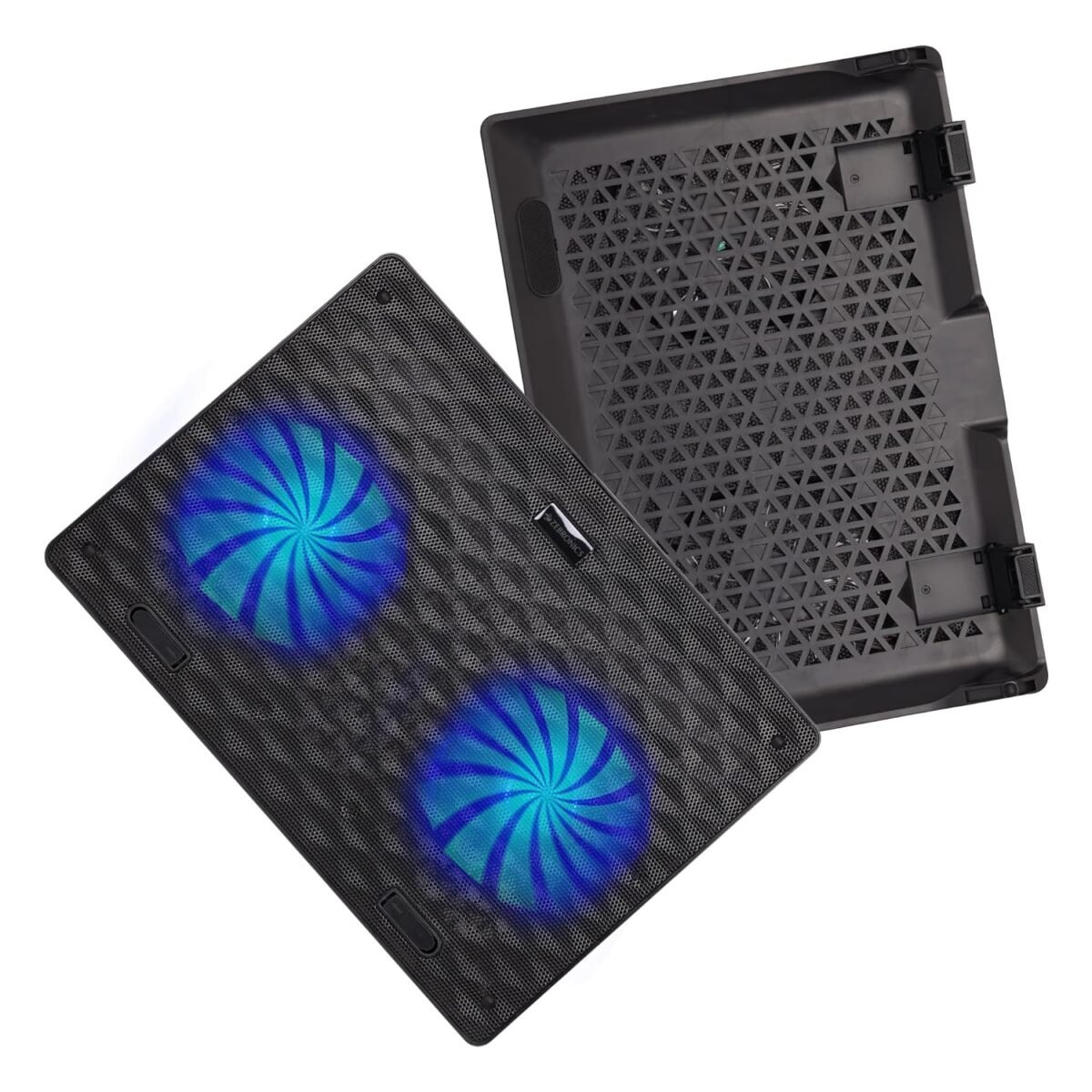 Zebronics ZEB-NC3300 USB Powered Laptop Cooling Pad - Dual Fan, Dual USB Port, Blue LED Lights - Image 3