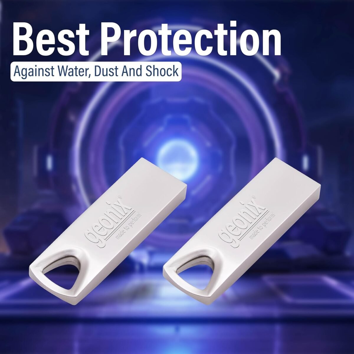 Geonix 16GB USB 2.0 Pendrive, Keyring Design, Silver, 5-Year Warranty - Image 6