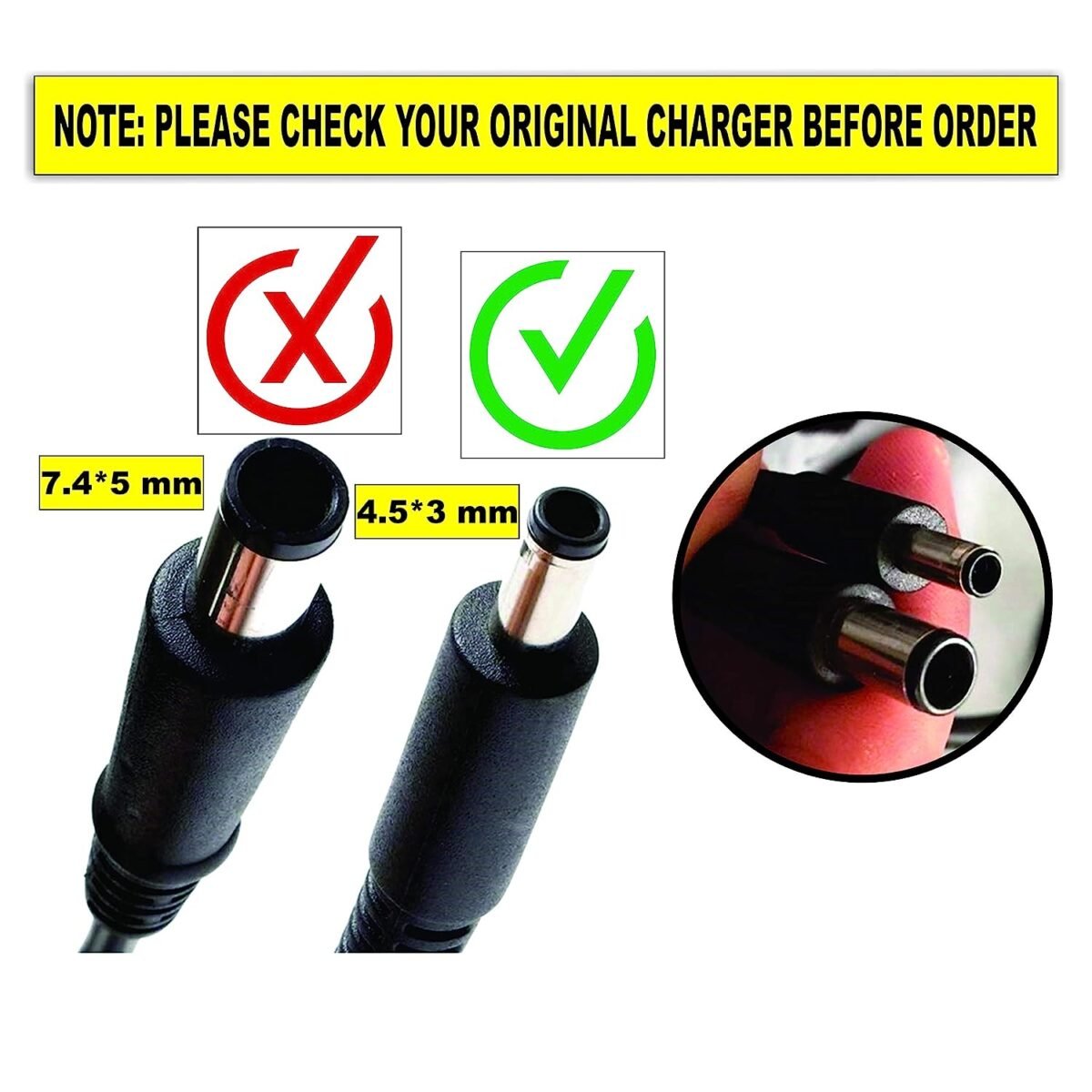 Dell 65W Laptop Adapter 19.5V 3.34A Black - Image 3