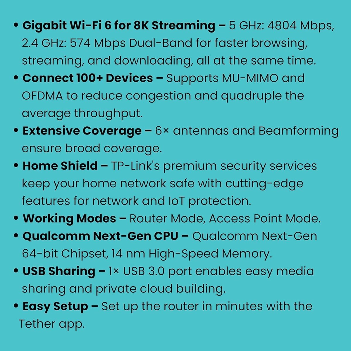 TP-Link Archer AX23 AX1800 Dual-Band Wi-Fi 6 Router - 1800 Mbps - Image 11