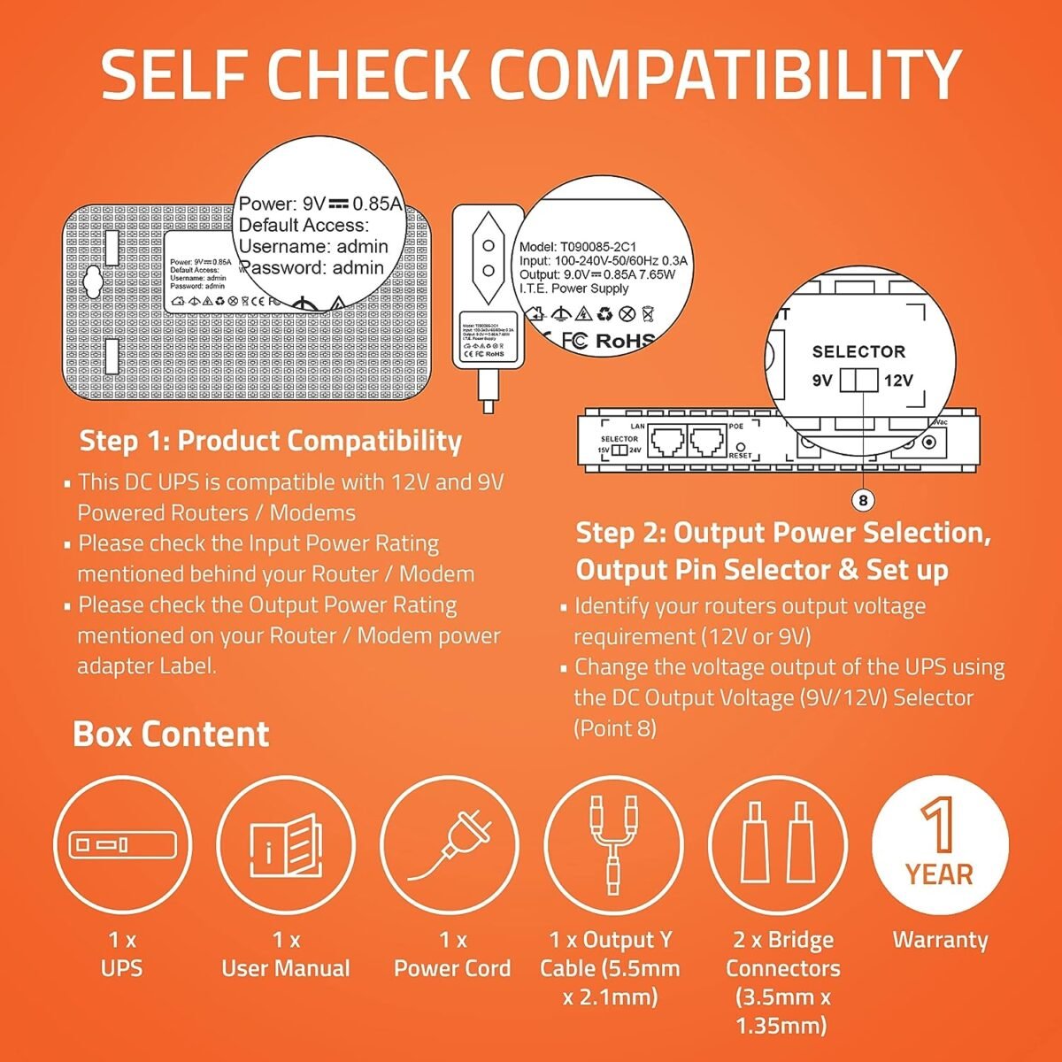 Artis AR-MINIDC-3 Mini UPS for Router/Modem/Set Top Box - 8800mAh, USB Charging - Image 6
