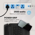 Zebronics PS4301 2500W Power Extension Spike Socket with 4 Universal Sockets, 250V (White) - Image 4