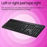HP K160 Wired USB Keyboard, 12 Fn Keys, Plug & Play, 1-Year Warranty, Black - Image 4