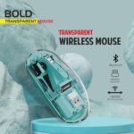 Zebion Bold Transparent Bluetooth Wireless Mouse Dual Mode RGB Blue - Image 8