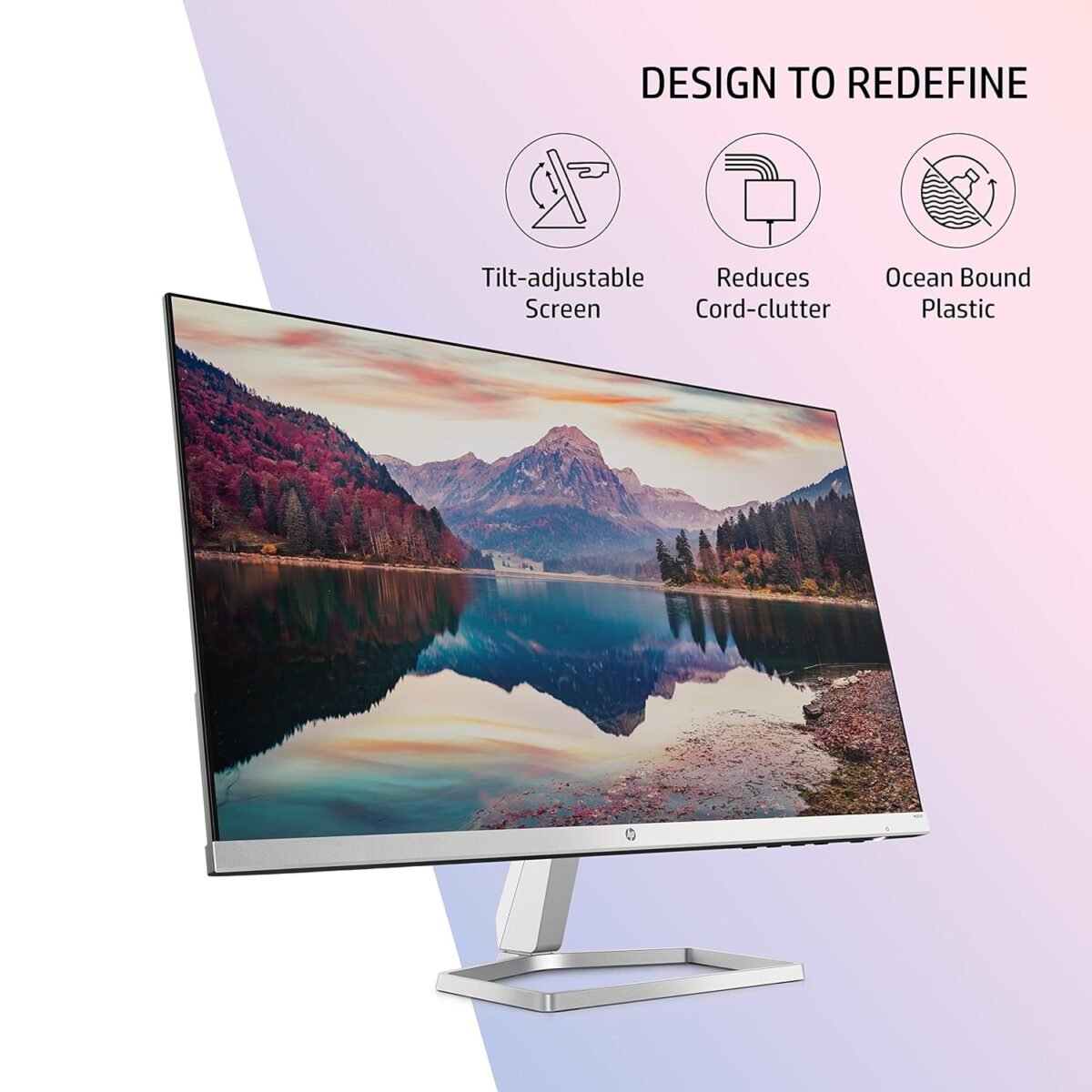 HP M22f 21.5-Inch FHD IPS Monitor - Eye Safe, 75Hz, AMD FreeSync, Silver - Image 4