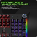 Gamerz Warrior 2.0 USB Mechanical Gaming Keyboard – 26 Anti-Ghosting Keys, 17 RGB Effects, Multi-Functional Knob, 50M Life Keystrokes - Image 6