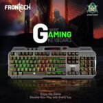 FRONTECH KB-0049 Wired Gaming Keyboard with Rainbow Backlight (Grey & Black) - Image 8