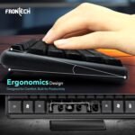 FRONTECH FT-1672 Wired Keyboard – USB, Membrane Keys, Ergonomic, Black - Image 2