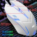 Ant GM46 Wired Optical Gaming Mouse White – 2400 DPI RGB USB Gaming Mouse for PC & Laptop - Image 4