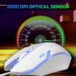 Ant GM46 Wired Optical Gaming Mouse White – 2400 DPI RGB USB Gaming Mouse for PC & Laptop - Image 5