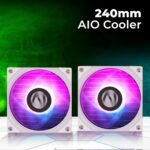 Zebronics AIO240AW 240mm AIO Liquid Cooler - ARGB Sync, LGA1700/AM5 Support, White - Image 3