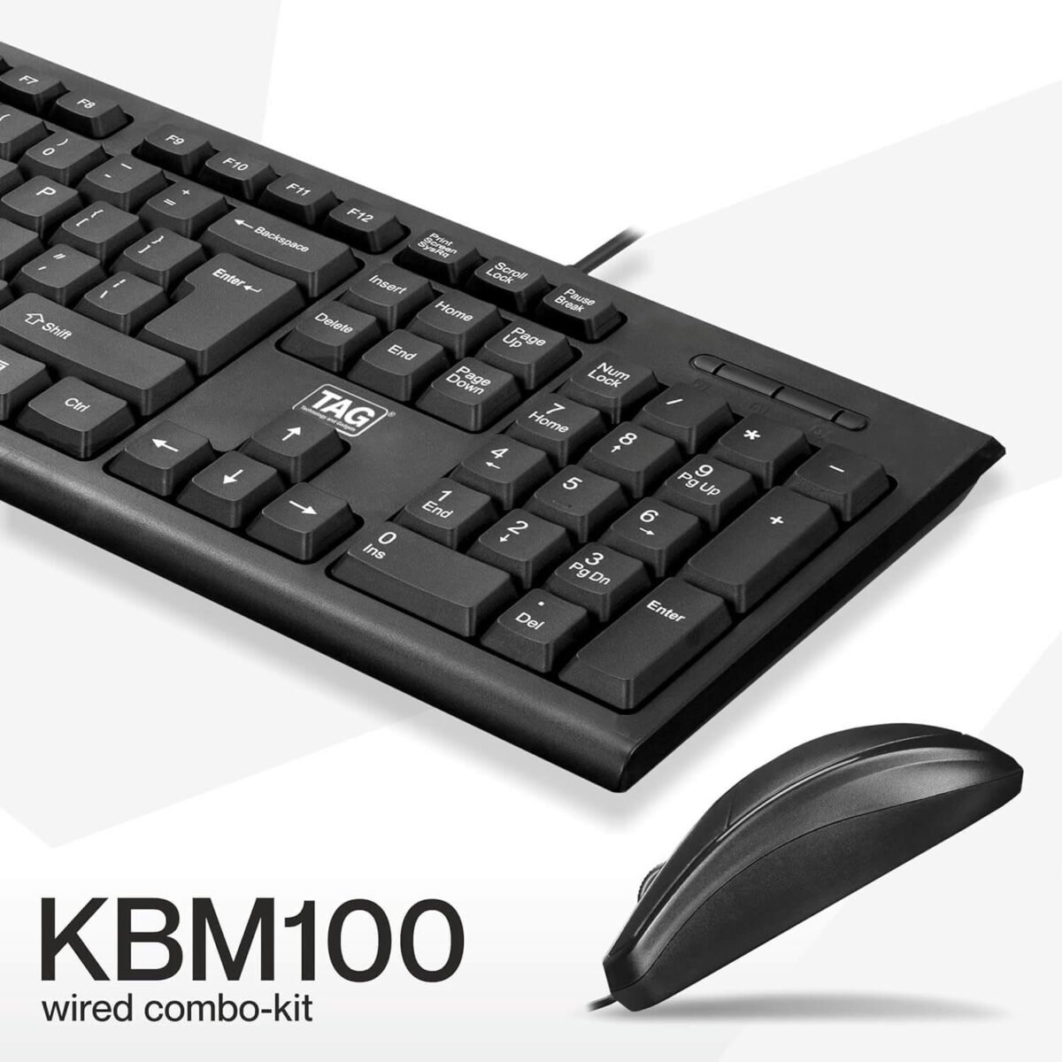 TAG Gamerz KBM100 USB Wired Keyboard and Mouse Combo for PC, Laptop & Mac – Silent Keys, Optical Mouse, Plug & Play - Image 5