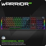 Gamerz Warrior 2.0 USB Mechanical Gaming Keyboard – 26 Anti-Ghosting Keys, 17 RGB Effects, Multi-Functional Knob, 50M Life Keystrokes - Image 5