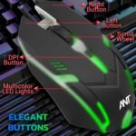 Ant GM46 Wired Optical Gaming Mouse Black – 2400 DPI RGB USB Gaming Mouse for PC & Laptop - Image 6