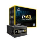 Ant Esports VS450L 450W Gaming Power Supply - Non-Modular, Silent 120mm Fan, PCIe Support