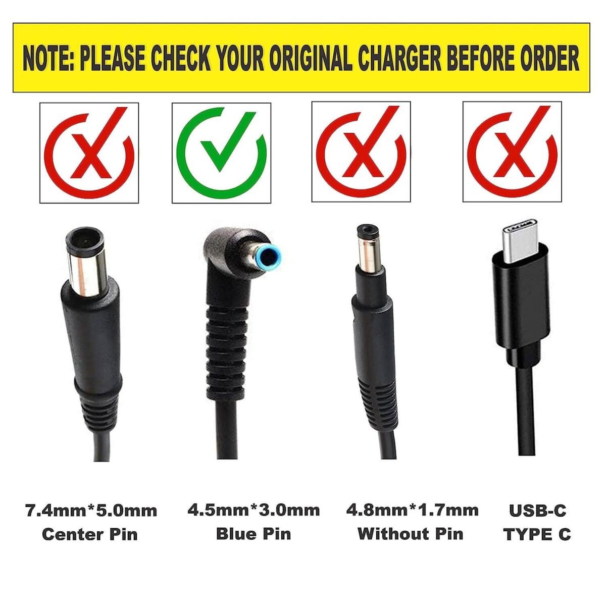 HP 65W Blue Pin Laptop Charger 19.5V 3.33A 65W - Image 4