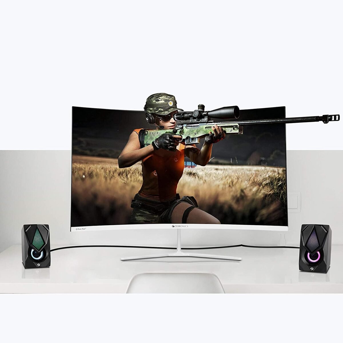ZEBRONICS Zeb-Warrior II 2.0 Multimedia Speaker - RGB Lights, USB Powered, AUX Input - Image 5