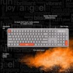 FINGERS Velvet Combo Rangeela Wired Keyboard & Mouse Set – Pearl Grey/Orange - Image 7