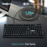 FRONTECH KB-0047 Wired Keyboard 104 Keys USB Slim Design - Image 6