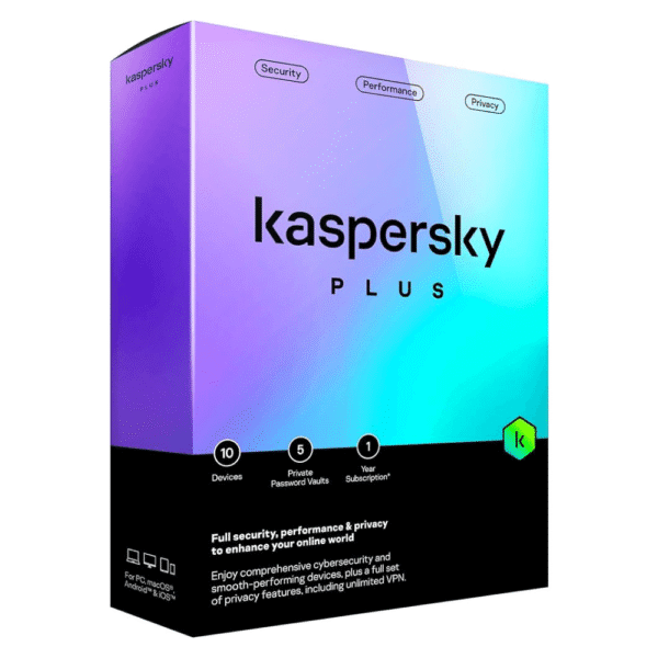 Kaspersky Plus Security (Formerly Kaspersky Internet Security) – 1 Device, 1 Year, Email Delivery