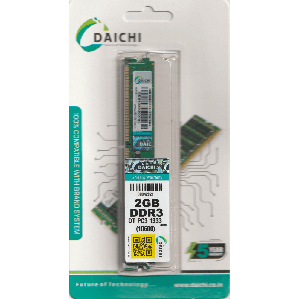 Untitled-design-32.png Daichi 2GB DDR3 PC3-10600 DIMM Desktop RAM Module - Image 1