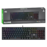 Gamerz Illume USB Mechanical Gaming Keyboard – RGB LED, 25 Anti-Ghosting Keys, Doubleshot Keycaps, 50M Clicks, Windows Lock