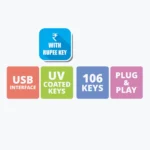 ZEBRONICS Zeb-K35 USB Wired Keyboard with Rupee Key, Spill-Proof and Slim Design - Black - Image 4