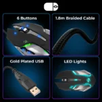 Zebronics Zeb-Optimus Ultimate Keyboard & Mouse Combo - Black, Illuminated, Ergonomic - Image 5