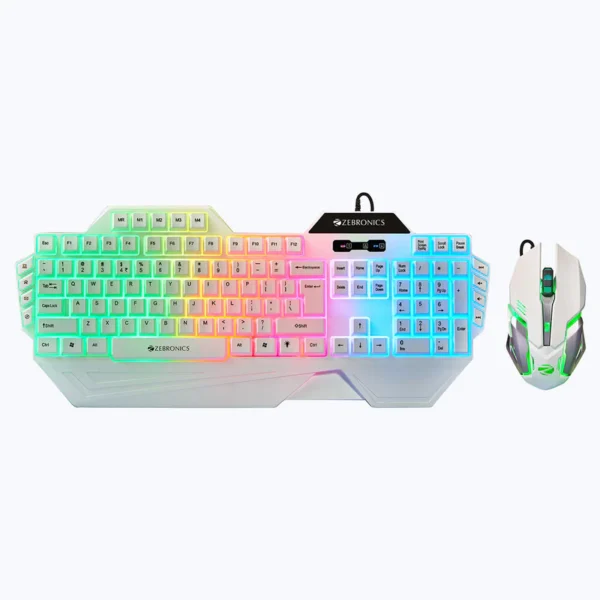 Zebronics Zeb-Optimus Ultimate Keyboard & Mouse Combo - White, Illuminated, Ergonomic