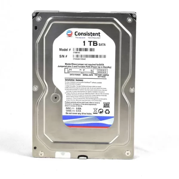 Consistent 1TB Surveillance Systems Desktop Internal Hard Disk Drive (HDD)