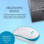 Acer Wireless Mouse, 1600 DPI, Silent Click, 2.4GHz, Plug & Play (White/Blue) - Image 5